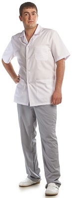 701 Костюм мужской р 60 куртка цв. белый+брюки цветные