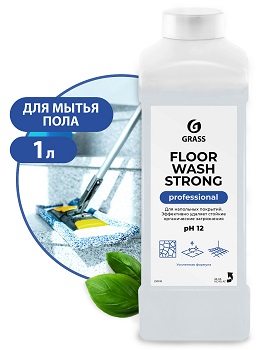1л GRASS Floor wash strong PROFESSIONAL щелочное моющее средство для мытья полов 1/12