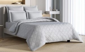 Комплект постельного белья Моноспейс 1,5спальный с одеялом, сатин-премиум цвет серый