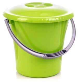 Ведро пластиковое с крышкой  14л, цвет салатовый