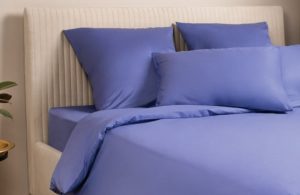 Комплект постельного белья Monospace 2спальный, сатин, цвет синий