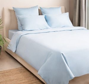 Комплект постельного белья Monospace 1,5спальный, сатин, цвет голубой