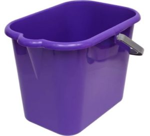 Ведро прямоугольное с носиком 16л, без отжима, пластик фиолетовый