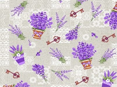 Скатерть 150*150 рогожка рис.Лаванда