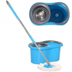 Ведро с отжимом + швабра с круглой насадкой микрофибра Эконом 1/25