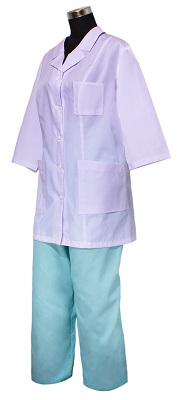 447 Костюм тиси р 64 цв.белый +брюки цветные, рукав 3/4, на пуговицах