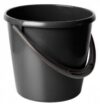 Ведро пластиковое без крышки 20 л чёрное