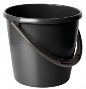 Ведро пластиковое без крышки 20 л чёрное