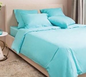 Комплект постельного белья Monospace 1,5спальный, сатин, цвет бирюзовый