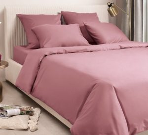 Комплект постельного белья Monospace 1,5спальный, сатин, цвет бузина