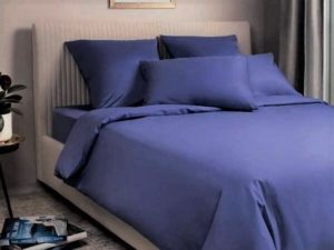 Комплект постельного белья Monospace 1,5спальный, сатин, цвет тёмно-синий