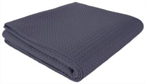 Полотенце вафельное гладкокрашенное серое 75*150 (плотн 200)  от ООО