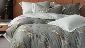 Комплект постельного белья Асабелла Евро, тенсел люкс, цвет 2156-6