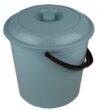 Ведро пластиковое с крышкой 10л, цвет мята