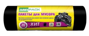 Мешки для мусора "ХИТ" 30л, 8мкм (1рулон-30шт)