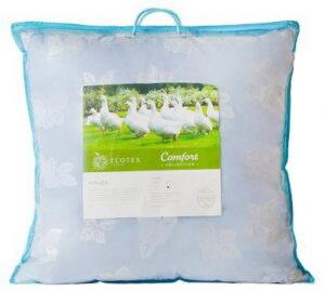 Подушка 68*68 Альда наполнитель 50% пух,50 %перо, чехол тик (100% хлопок)