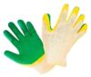 Перчатки х/б "Люкс" 13 кл. с двойным латексн.покр.цв.зеленый арт.213 ДО 1/200
