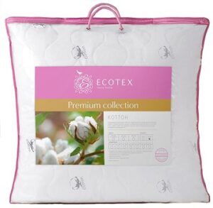 Подушка 70*70 Коттон наполн микровол DownFill, чехол перкаль (100% хлопок)+волокно на основе хлопка