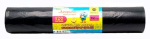 Мешки для мусора "ДОБРЫНЯ" 120л 100мкм ПВД  (1рулон-10шт)