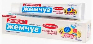 Зубная паста Детский Жемчуг Волшебные фрукты 50мл