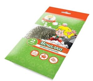Мочалка металлическая Умничка (в упаковке 2шт)