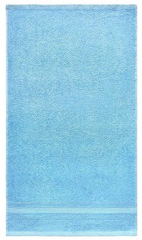 Полотенце махровое с бордюром 50*90 голубое  (400г/м2)