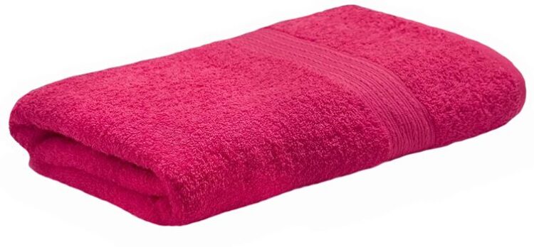 Полотенце 50*90 махровое с бордюром косичка Туркмения (440 г/м2) Малиновый ВЫПИСЫВАТЬ ОТ ООО
