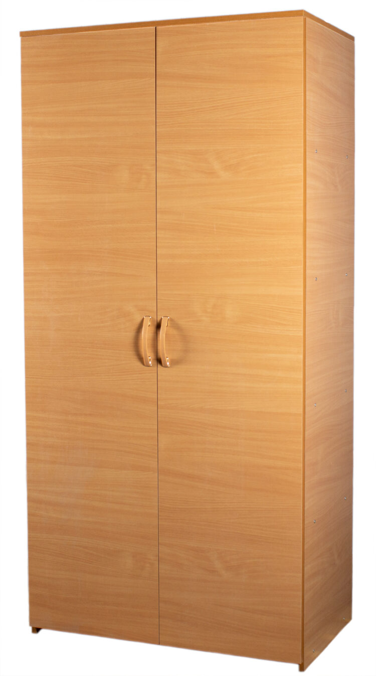Шкаф платяной комбинированный 860*500*1800 с полками + штанга, цвет бук