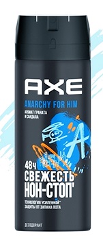 Дезодорант мужской аэрозоль AXE Анархия 150мл 1/12