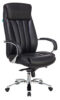 Кресло руковод Бюрократ T-9922SLчерный кожа крест. металл/хром  (ID 1155887)