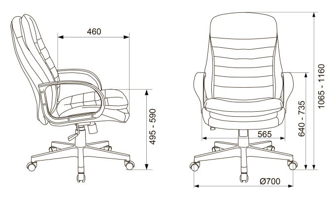 Кресло руководителя Бюрократ T-9950PL, материал обивки - экокожа, цвет чёрный, крестовина пластик