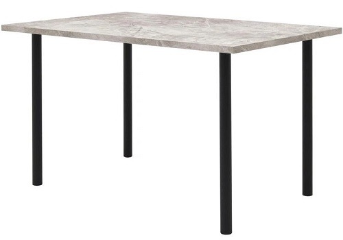 Стол обеденный 1200х800х730мм (столешница- пластик сланец светлый, металлокаркас-чёрный)