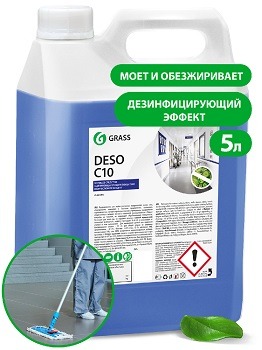 GRASS DESO C10 Средство для мойки и дезинфекции поверхностей, канистра 5л