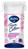 Ватные диски AURA 50 шт