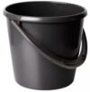 Ведро пластиковое без крышки 12л чёрное