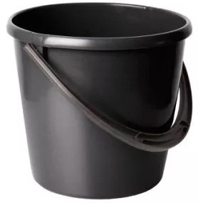 Ведро пластиковое без крышки 12л чёрное
