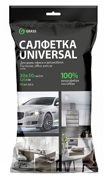 Комплект салфеток GRASS 30*30 - 10 штук, микрофибра супервпитывающая (320г/м2)