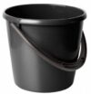 Ведро пластиковое 7л, без крышки чёрное