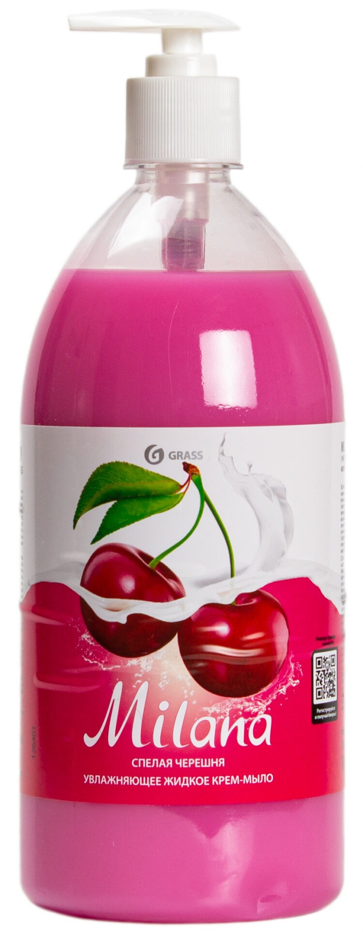 GRASS Milana "Спелая черешня" крем-мыло жидкое с дозатором 1000мл (1/6)