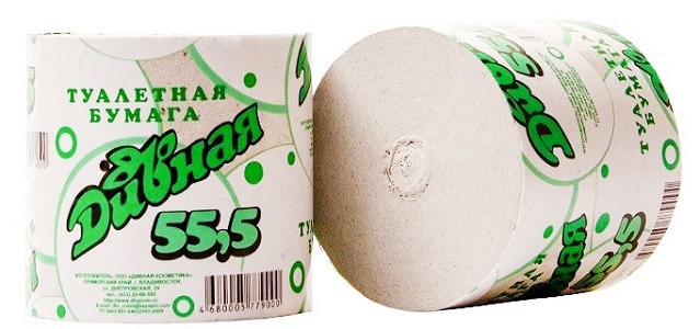 Бумага туалетная  Дивная без втулки 55,5 м