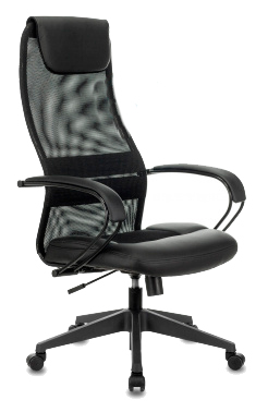 Кресло руковод Бюрократ CH-608/BLACK спинка сетка черн TW-01 сиденье черн.экокожа TW-11 (ID 1141494)