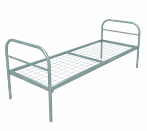 Кровать одноярусная 80*190, серая