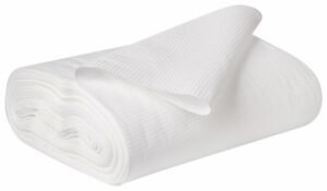 Ткань вафельная отбеленная ширина 45см плотность 140г/м2 (рулон 60м)