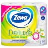 Бумага туалетная ZEWA (ЗЕВА) Deluxe Ромашка 3-х слойная на втулке  (4 рулона)