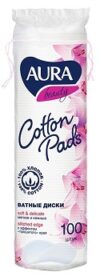 Ватные диски AURA 100 шт