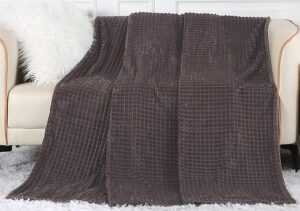 Плед CARRE 150*200, цвет коричневый