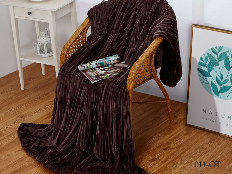 Плед Cleo ORRIZONTE велсофт 2спальный, коричневый