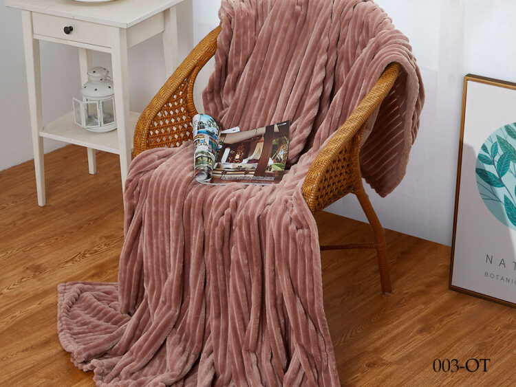 Плед Cleo ORRIZONTE велсофт евро, тёмно-бежевый