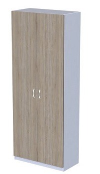 Шкаф Бюджетный 2х двер для документов закрытый Дуб Сонома/серый