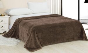 Плед Cleo PINOLI велсофт ЕВРО, коричневый